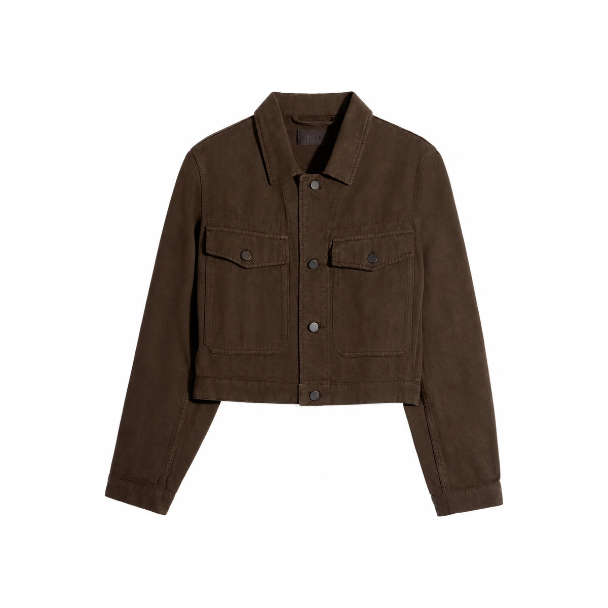 Lemaire Dyed Heavy Broken Twill Cropped Blouson Jack OW1191 LD1068 423 CACAO DOM