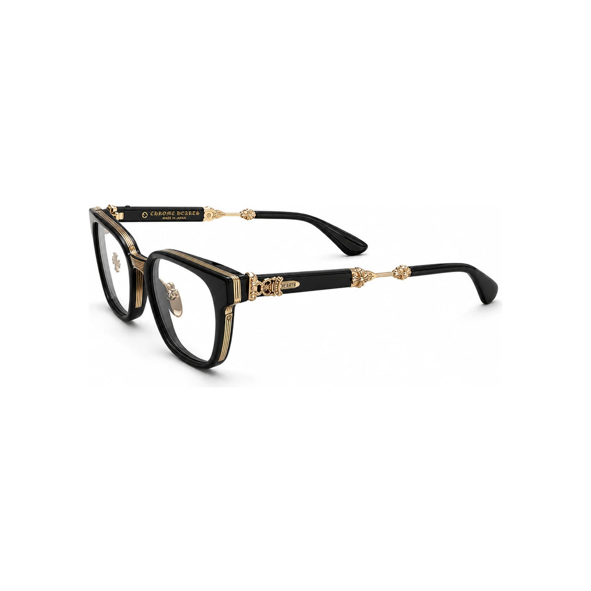 Chrome Hearts Duckbutter Diamond Black Gold Eyeglasses