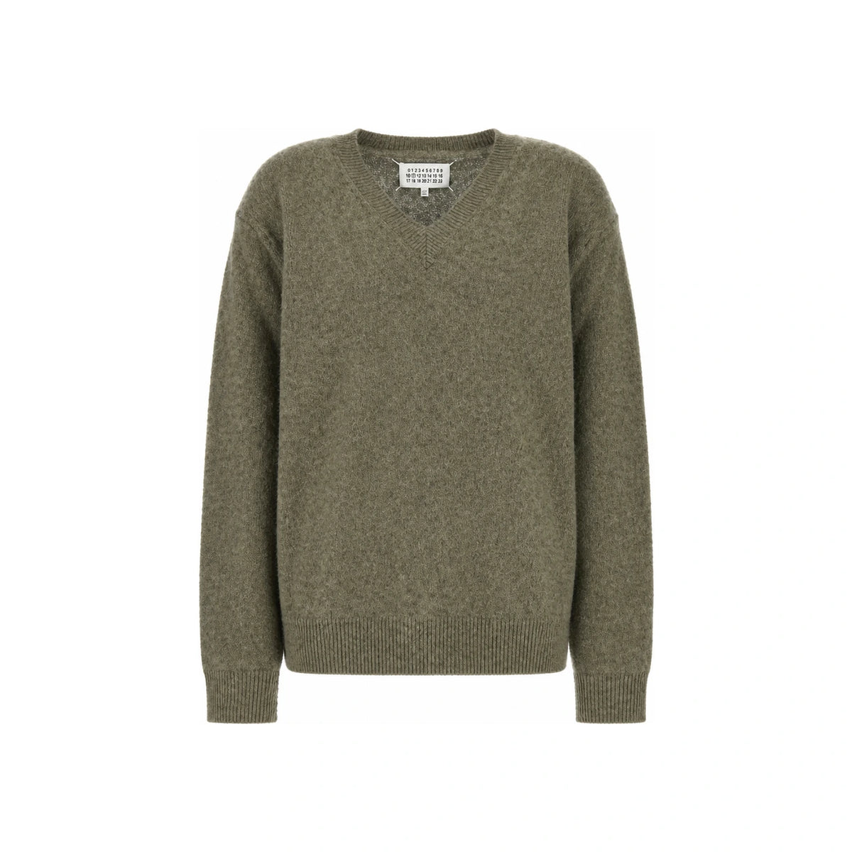 Maison Margiela Wool Blend Round Neck Knit Sweater for Women