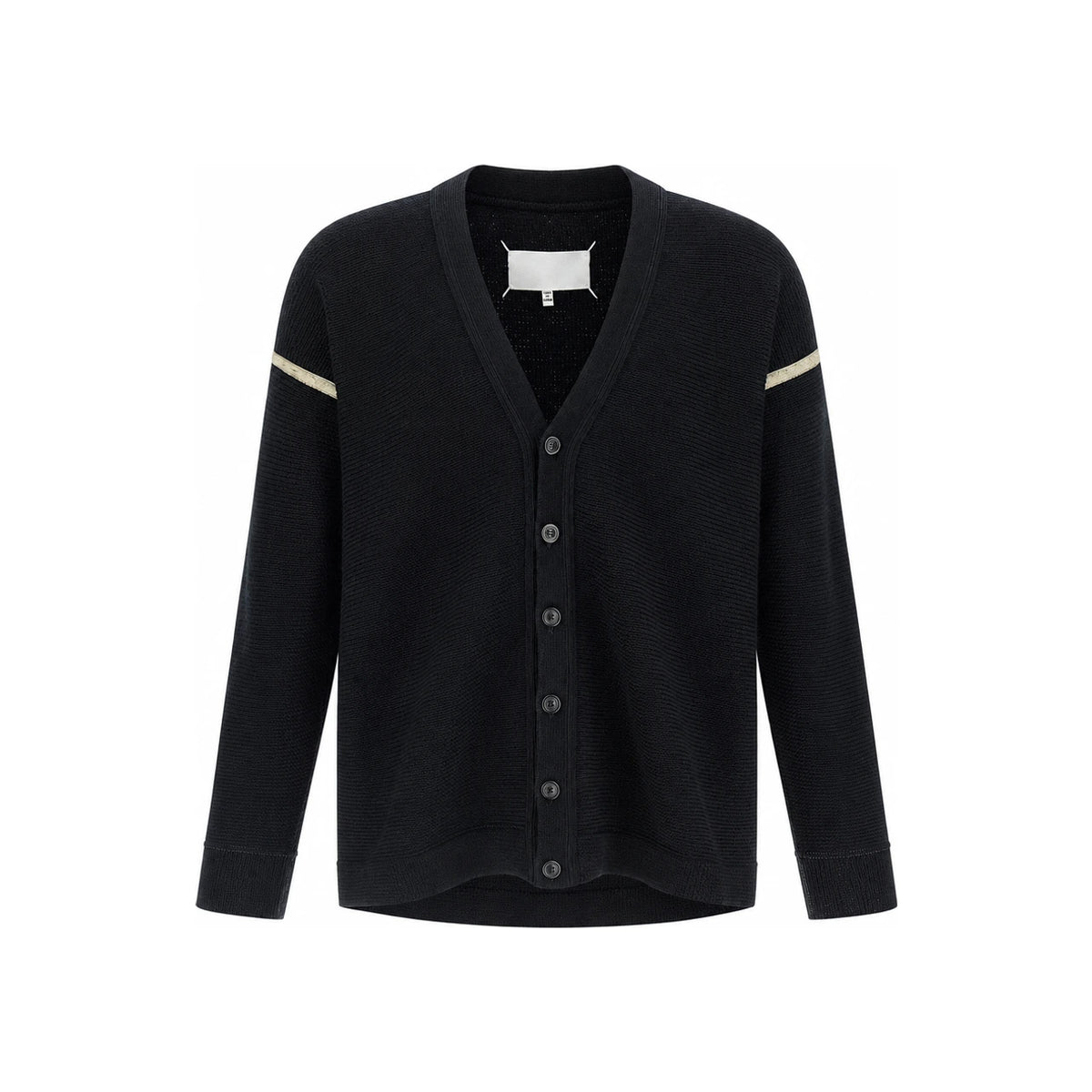 Maison Margiela Black Wool Knit Cardigan for Men