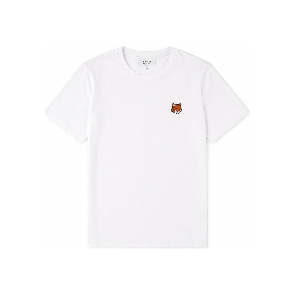 Maison Kitsune Short Sleeve Cotton T-Shirt White Women