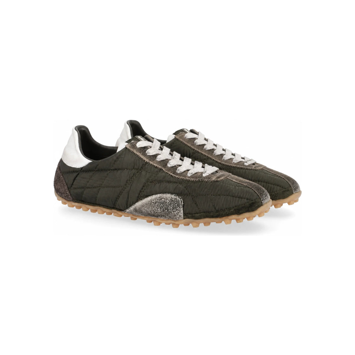 Maison Margiela White Leather Low-Top Sneakers