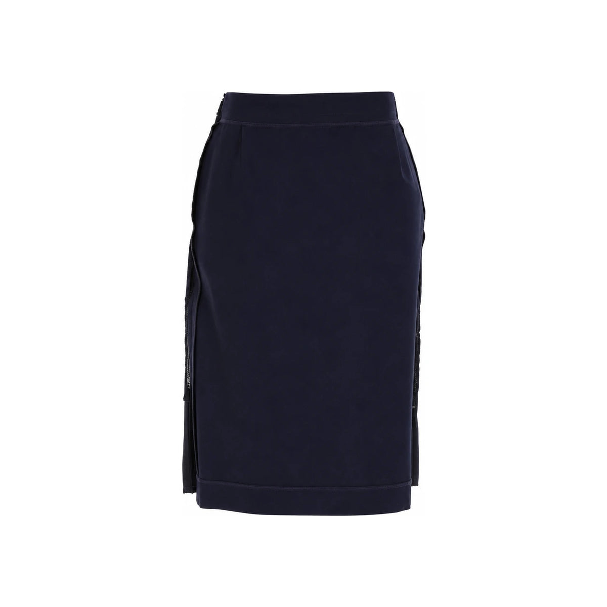 Maison Margiela Black Wool-Blend Midi Skirt