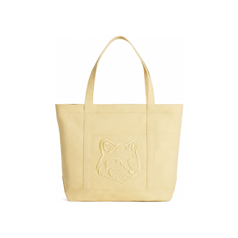 Maison Kitsune Fox Head Large Canvas Tote Bag