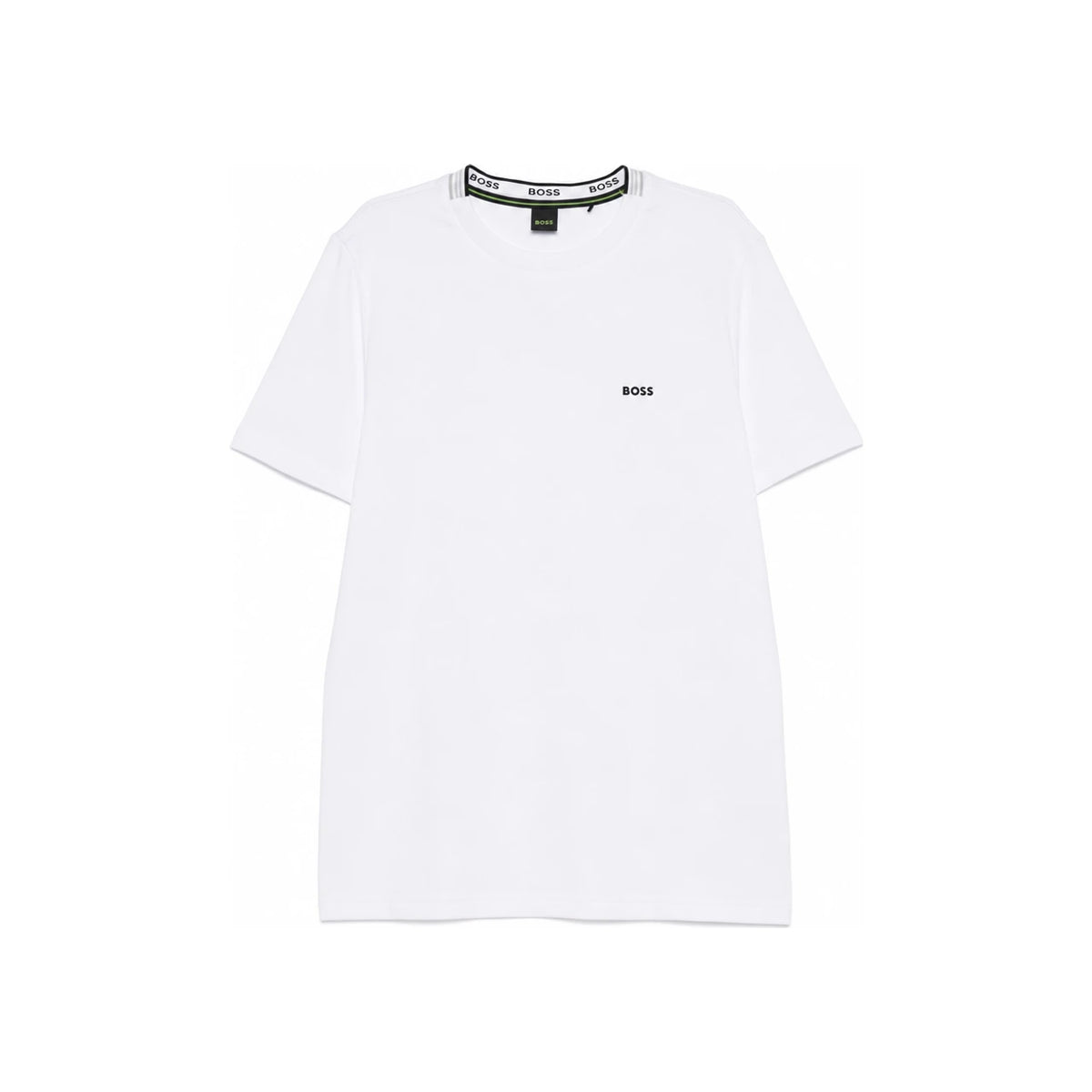 HUGO BOSS Men’s Logo Embroidered T-Shirt White Cotton