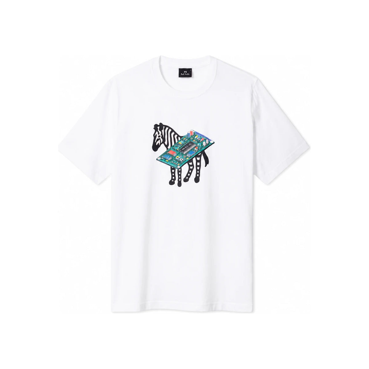 Paul Smith Circuit Zebra Regular Fit T-Shirt White Men 011R VP5801 01
