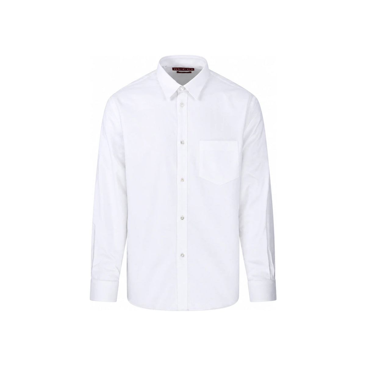 GUCCI Long Sleeve Button-Up Shirt White Cotton Men