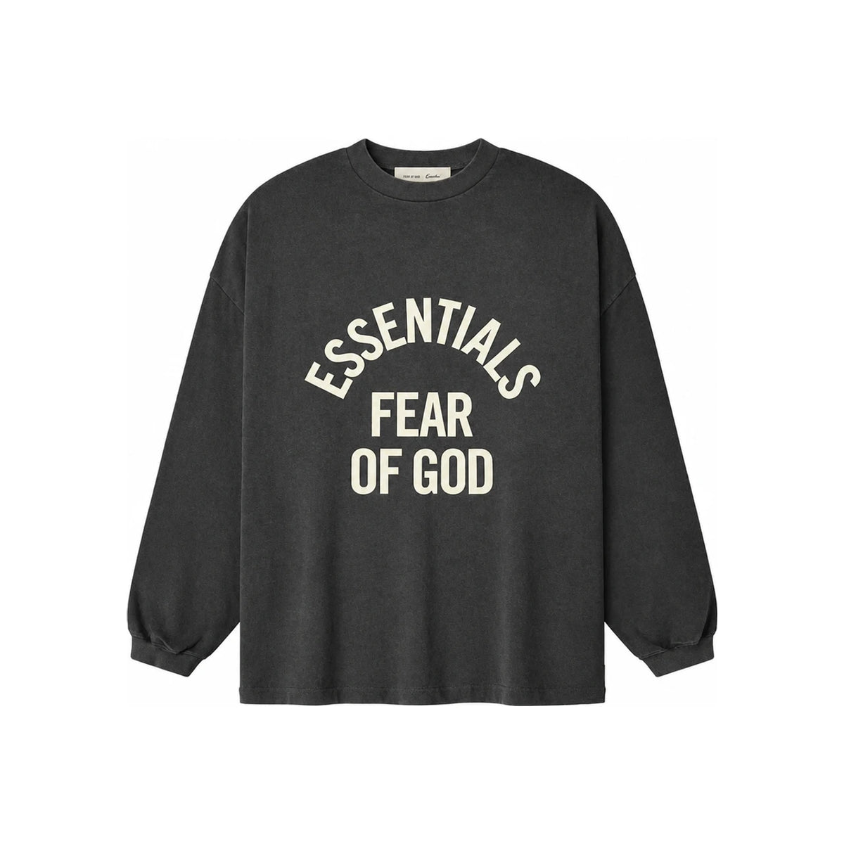 Fear of God Faded Black Long Sleeve Sweatshirt