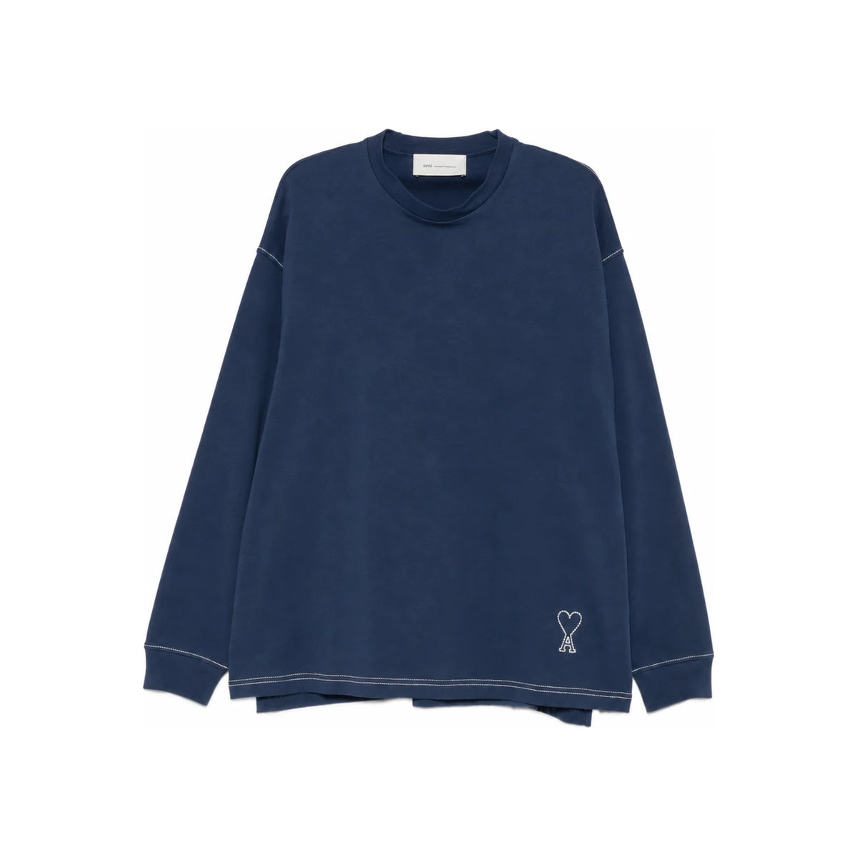 AMI Long Sleeve Sweatshirt Men HTS370 726 A021 INK DOM