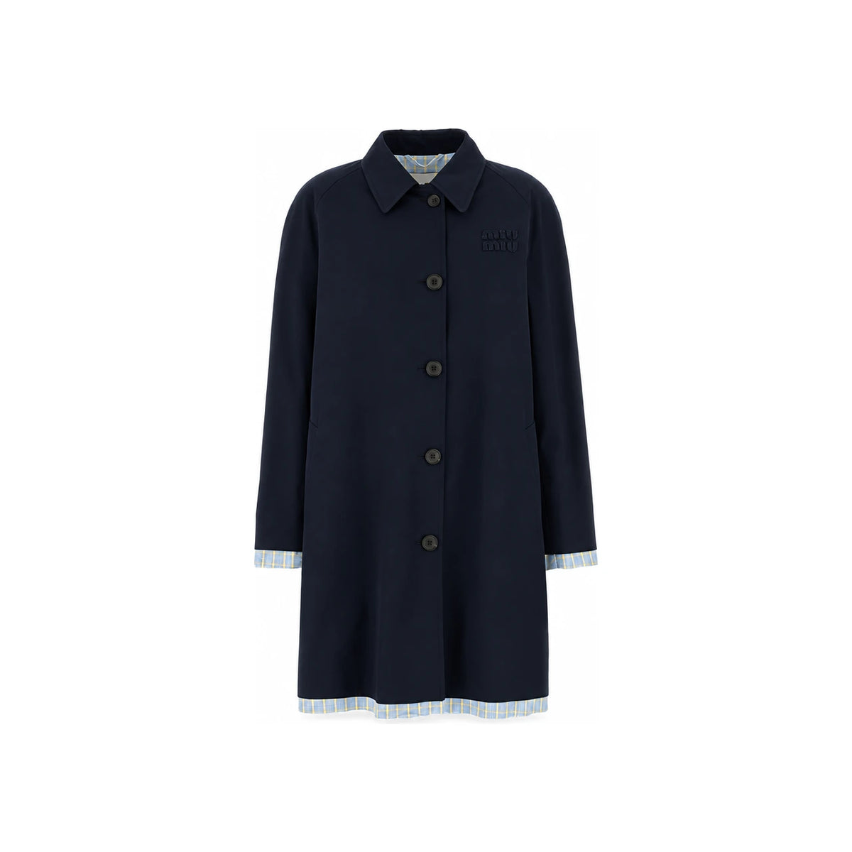 Miu Miu Beige Cotton Double-Breasted Trench Coat