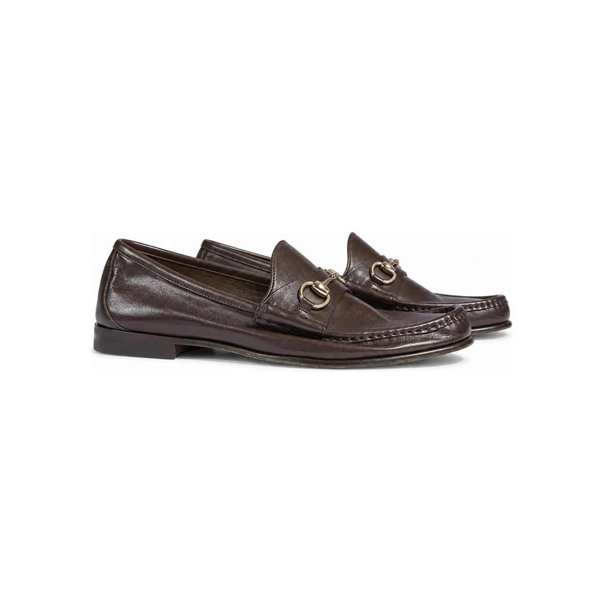 GUCCI Leather Loafers Men’s Brown Dress Shoes