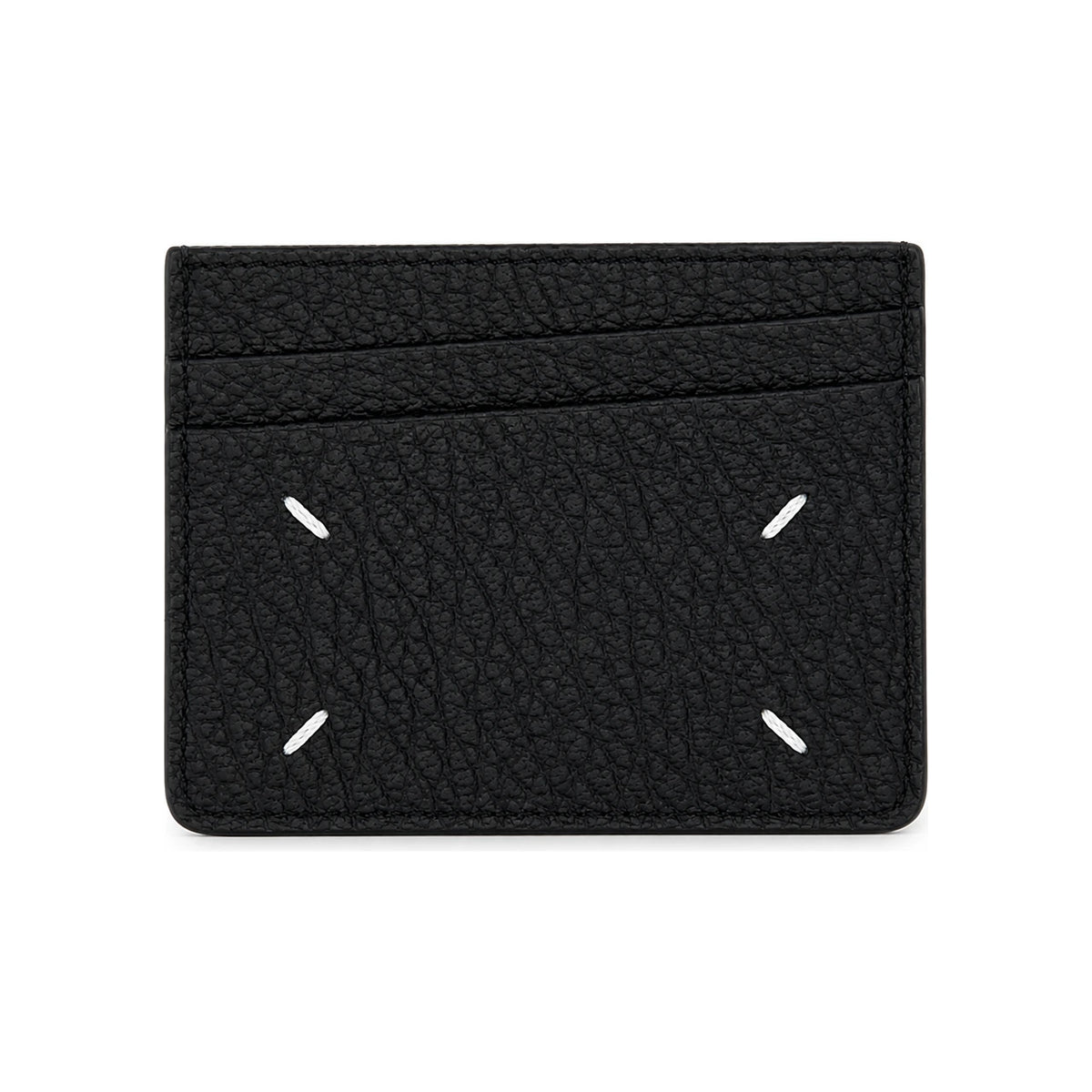 Maison Margiela Black Leather Card Holder Wallet
