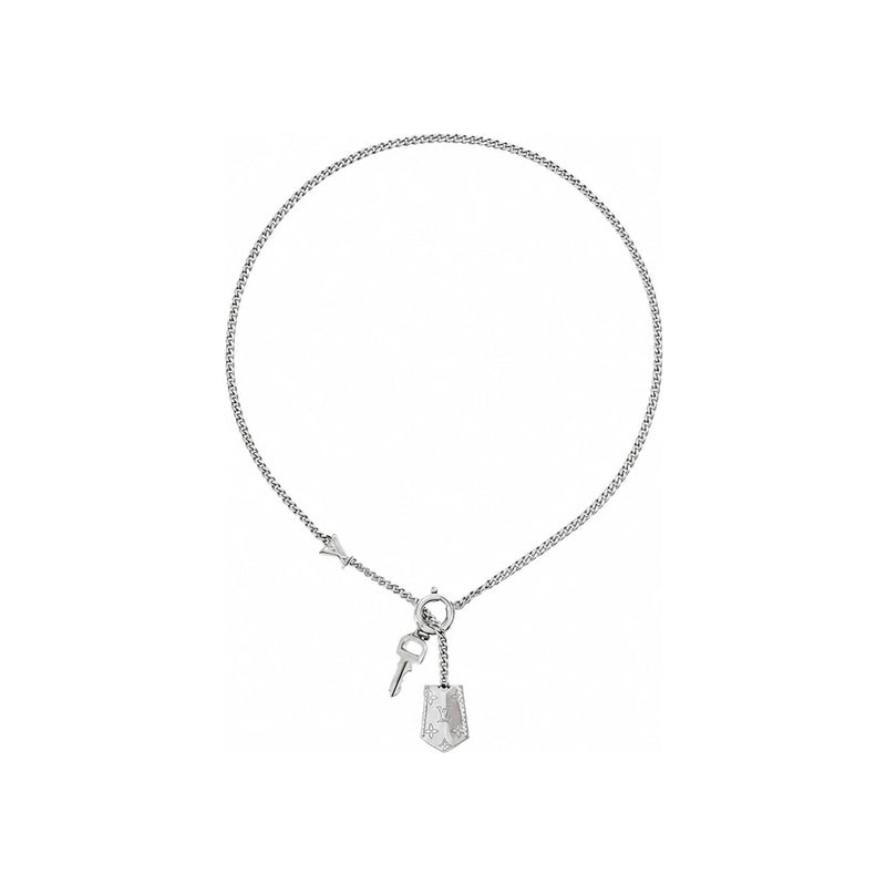Louis Vuitton LV Tag Pendant Necklace 55cm M03862