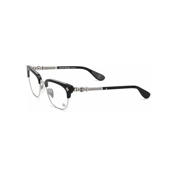 Chrome Hearts Black Glossy Silver-Tone Bonen Neuscher 2 Eyeglasses