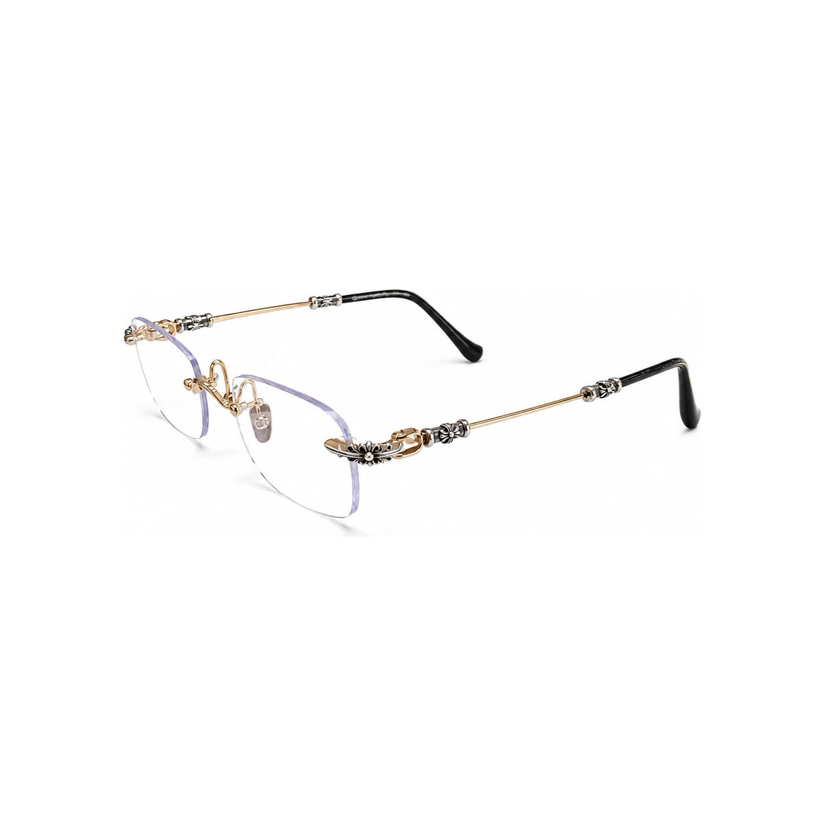 Chrome Hearts Black/Gold/Silver Mix Pils 3 Eyeglasses Unisex