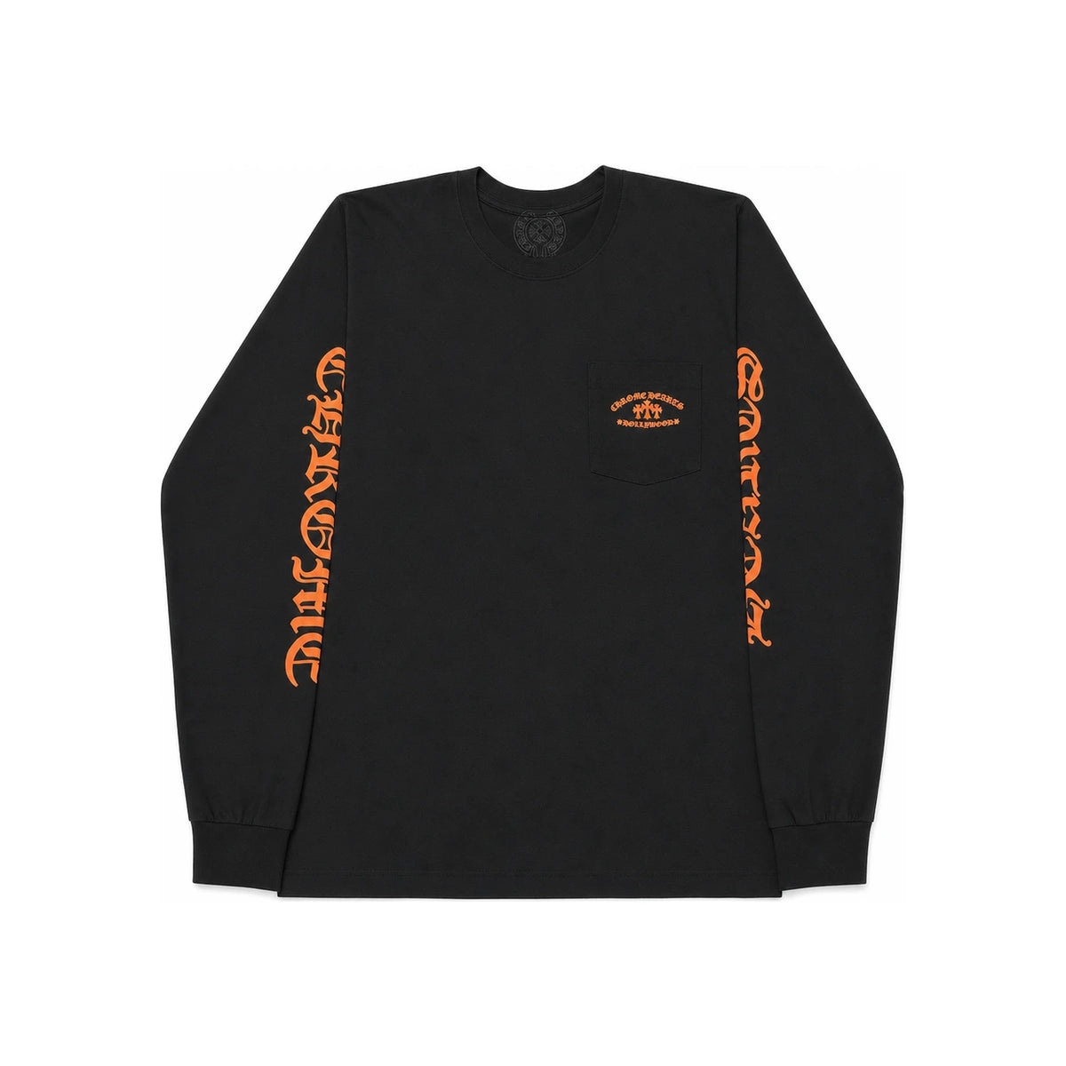 Chrome Hearts Cemetery Black Orange Long Sleeve T-Shirt