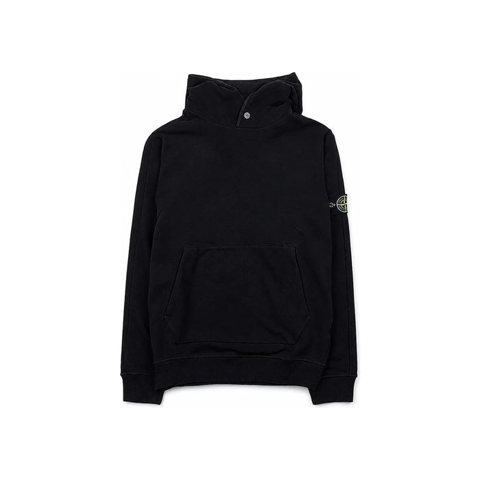 STONE ISLAND Black Logo Patch Hoodie Sweatshirt 791561252 V0029
