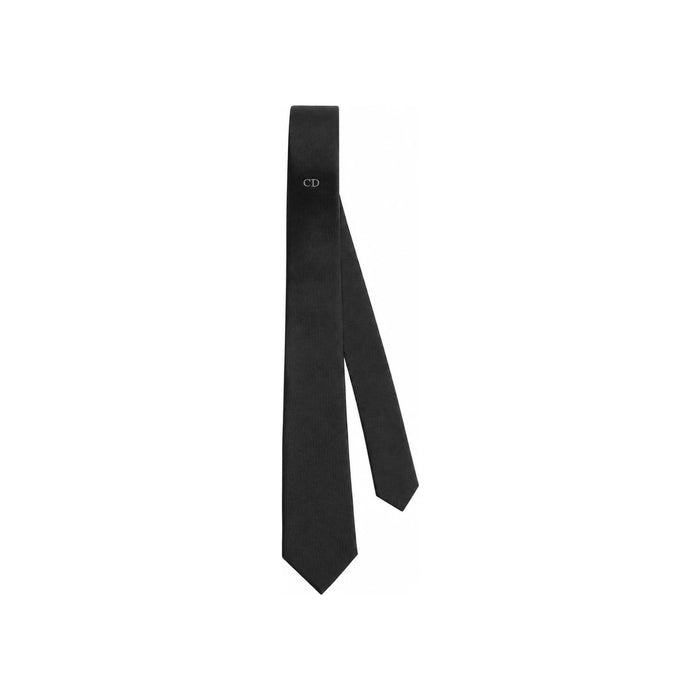 DIOR Men's CD Icon Black Silk Tie 68C1047B6181 C988