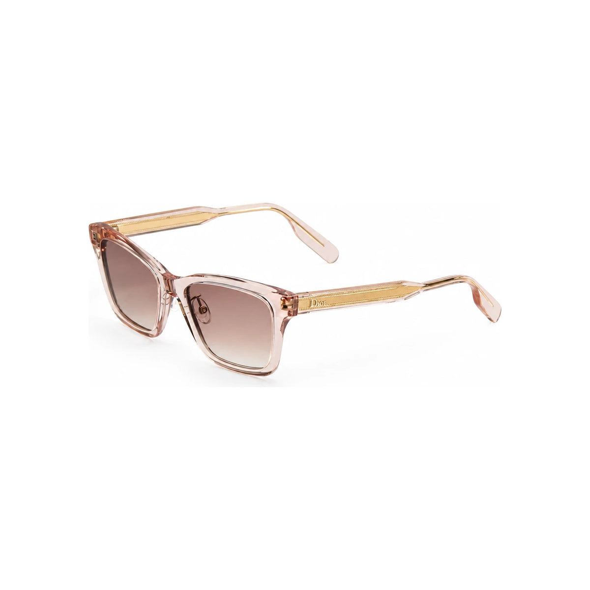 DIOR Transparent Peach Rectangular Sunglasses DRIBS2FXR 70D1