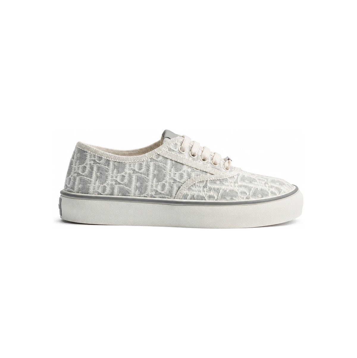 DIOR White Gray Salt Wind Sneakers Dior Oblique Embroidery Cotton KCK528OLF S47W