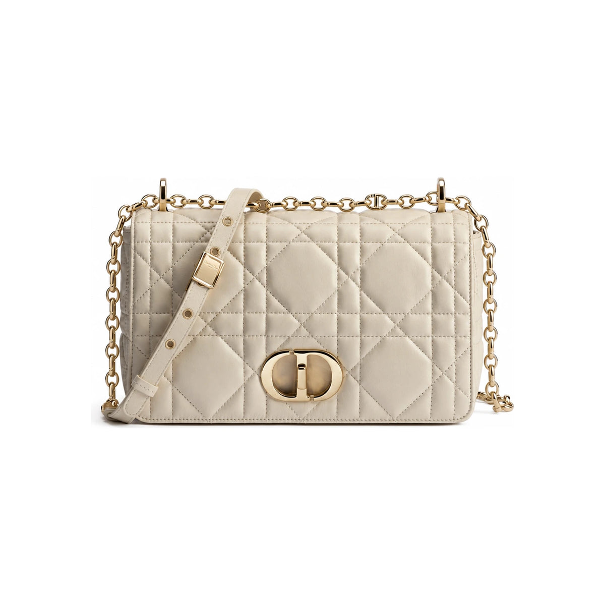 DIOR Soft Caro Bag Medium Creme Macro Cannage Lambskin Shoulder B M9253OHPA M79U