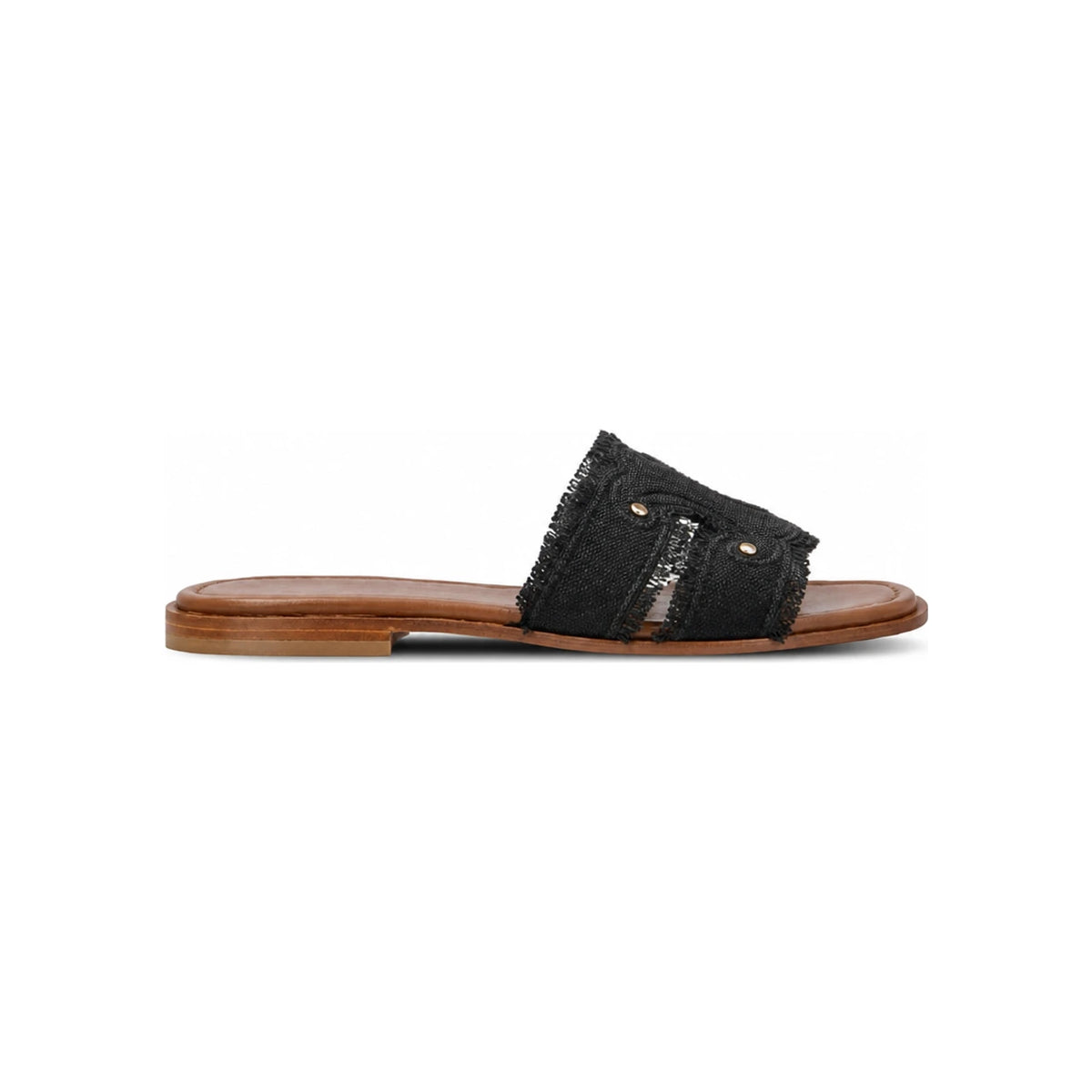 CELINE Triomphe Logo Marina Mule Sandals Black