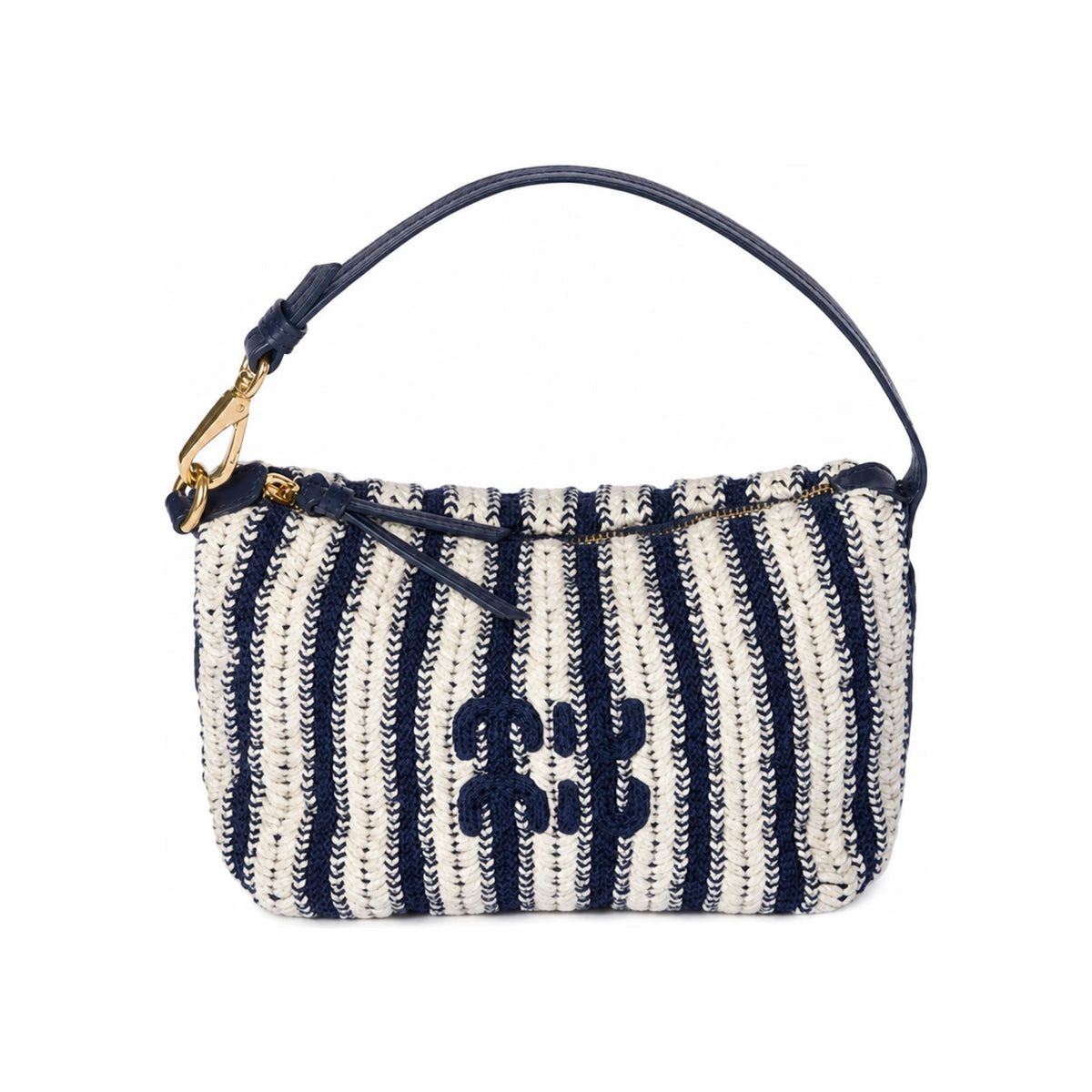 Miu Miu Spirit Crochet and Leather Pouch 5NE841 2IHD F017J