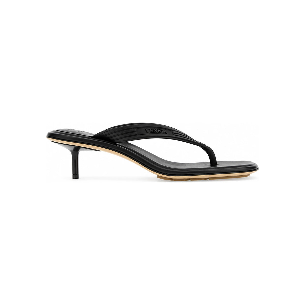 Bottega Veneta Black Leather Strappy Sandals