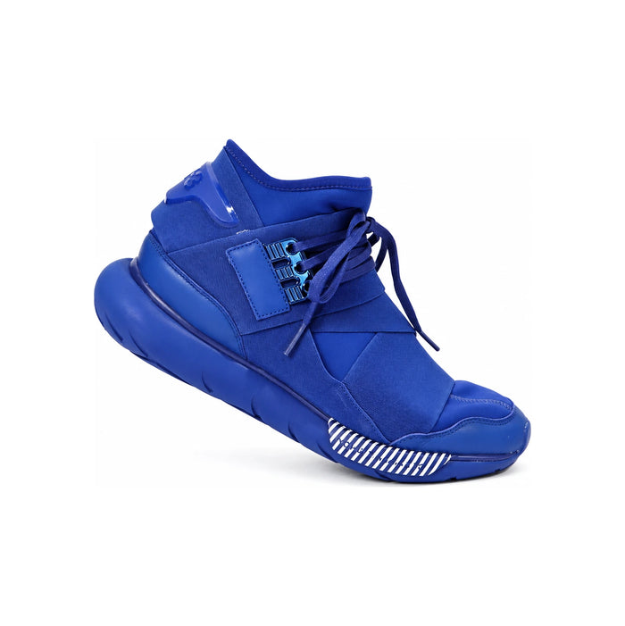 Y-3 Blue/White Adidas Collab Kwasa High Running Sneakers
