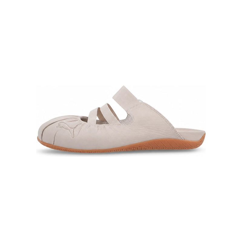 PUMA White Leather Low-Top Sneakers for Women