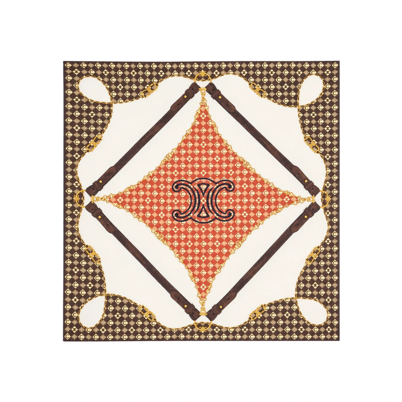 CELINE Triomphe Bandana Silk Twill Scarf 2AWB63L30 GAD9