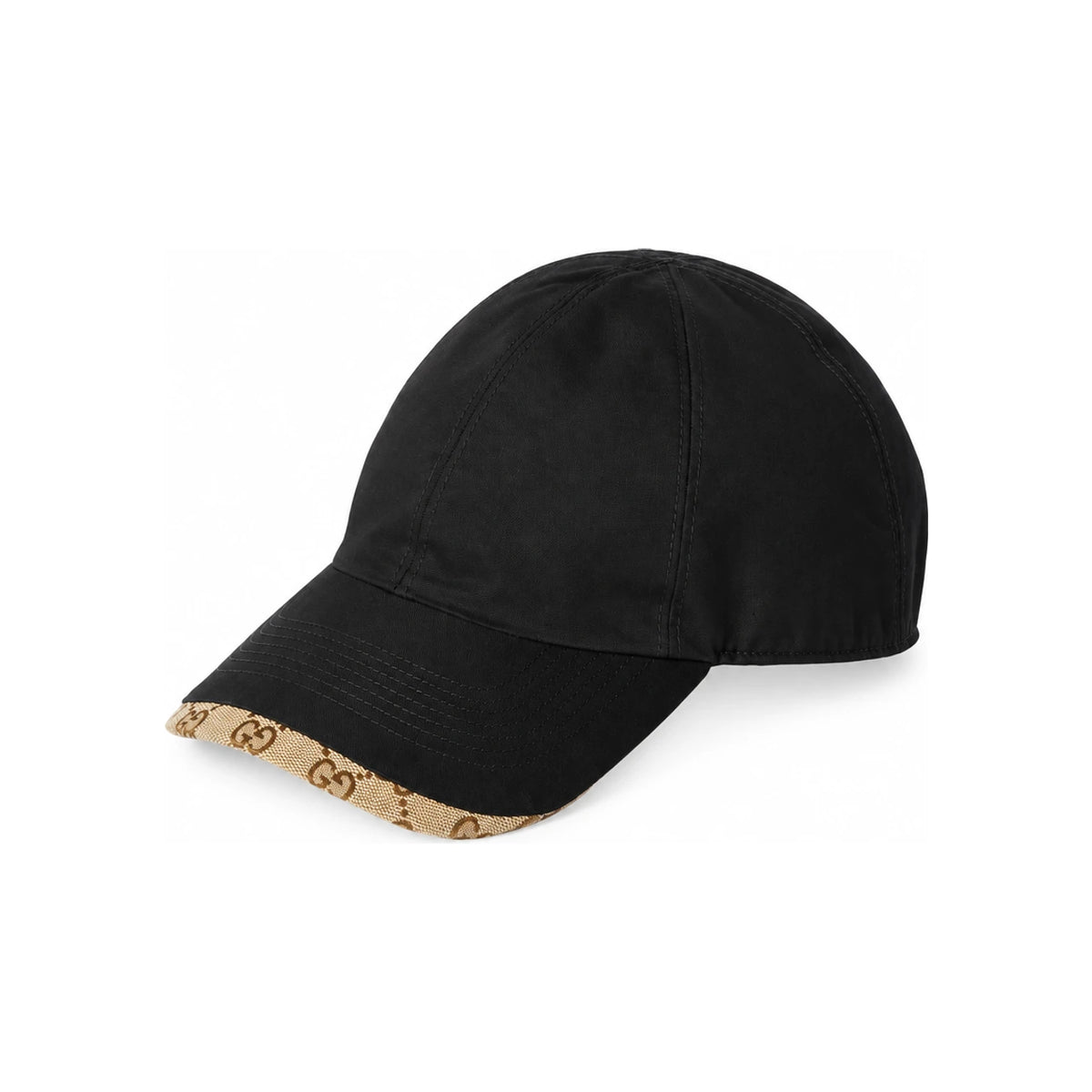 GUCCI Black Cotton Logo Baseball Cap