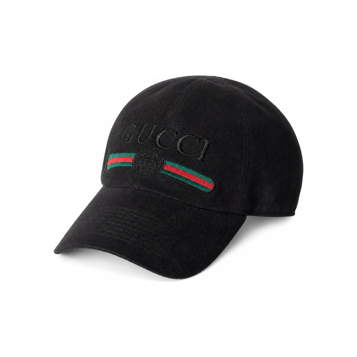 GUCCI Black Cotton Baseball Cap