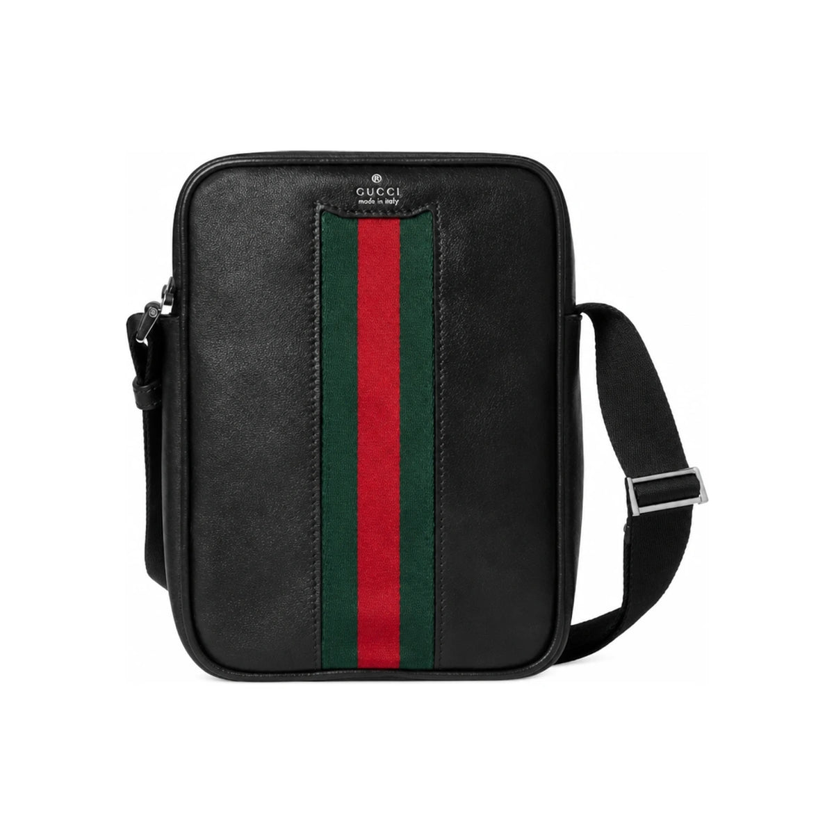 GUCCI Leather Shoulder Bag Black