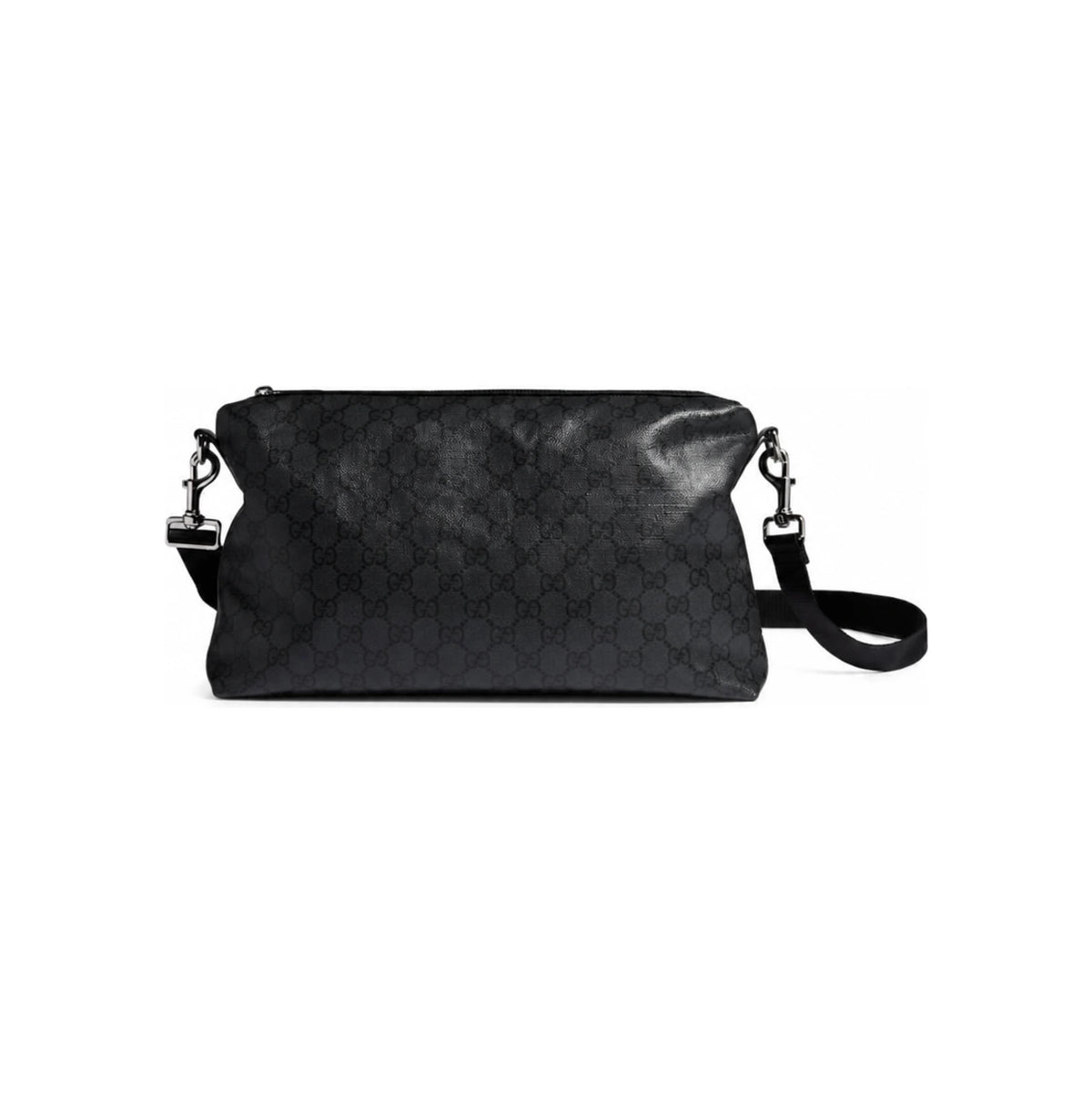 GUCCI Essence Classic Medium Crossbody Bag Black Leather