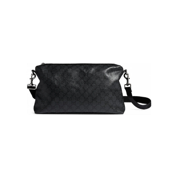 GUCCI Essence Classic Medium Crossbody Bag Black Leather