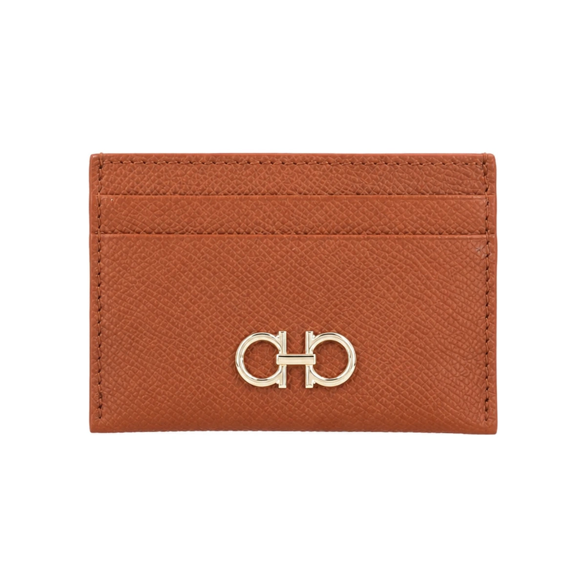 Ferragamo Gancini Leather Card Holder Wallet for Women 0007 0789863