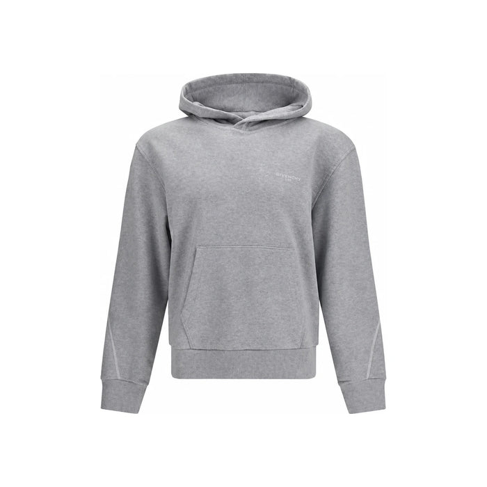 GIVENCHY Light Grey Melange Logo Hoodie for Women