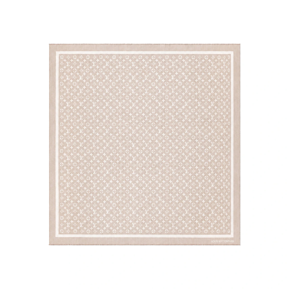 Louis Vuitton Monogram Denim Shawl Beige Scarf M98344