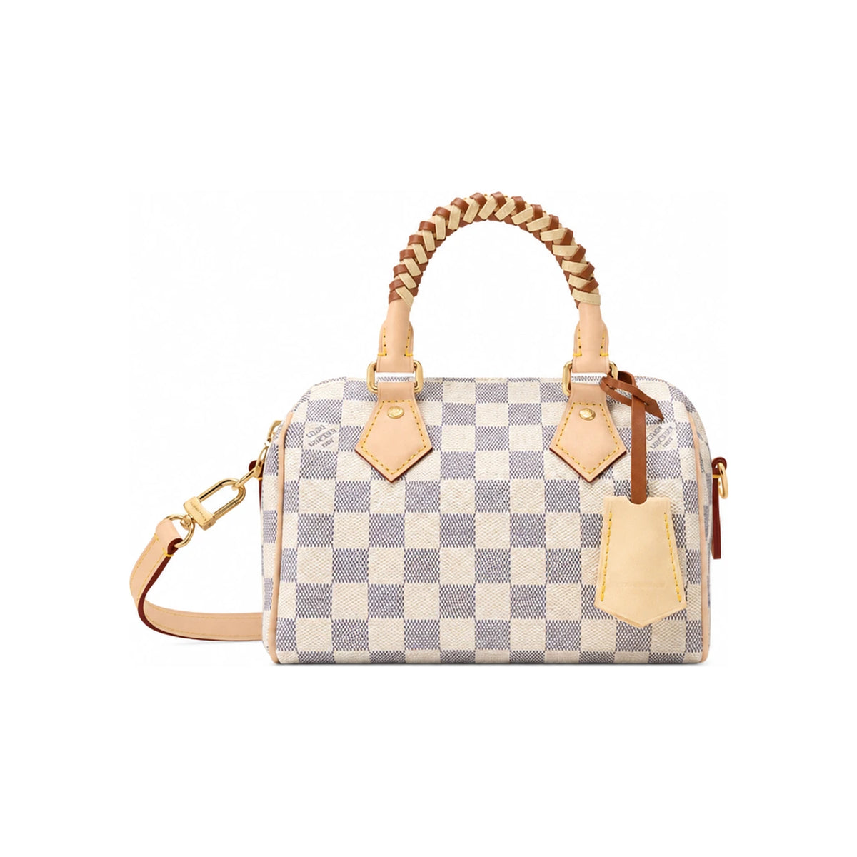 Louis Vuitton Damier Ebene Speedy Bandouliere 20 Tote Bag