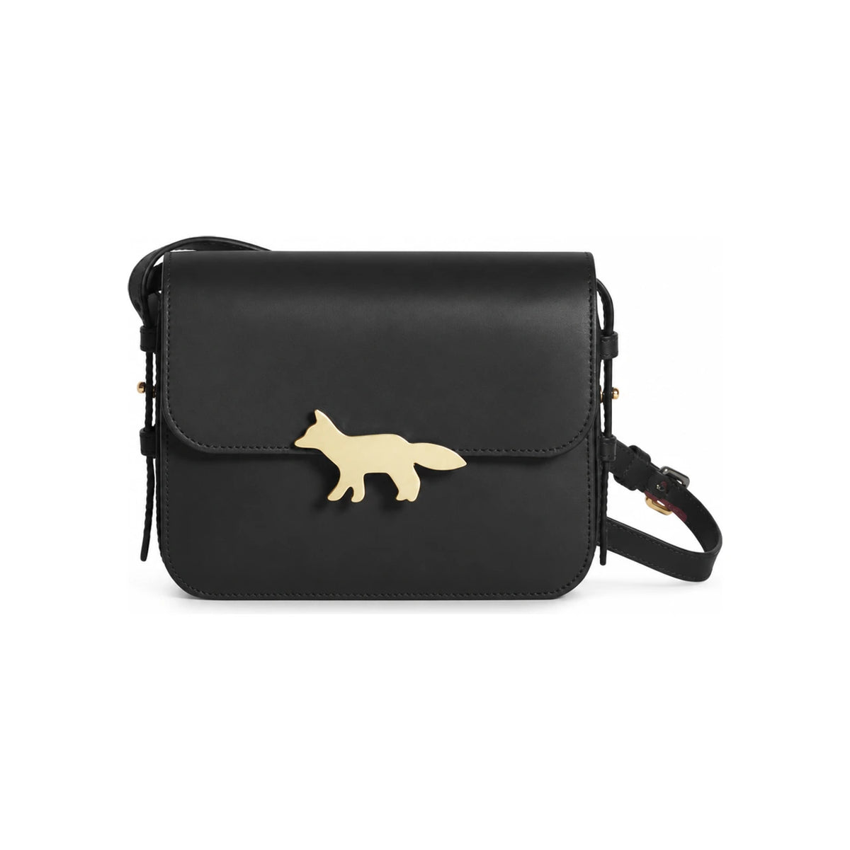 Maison Kitsune Edi Shoulder Bag Leather Pink Women’s Shoulder Bag