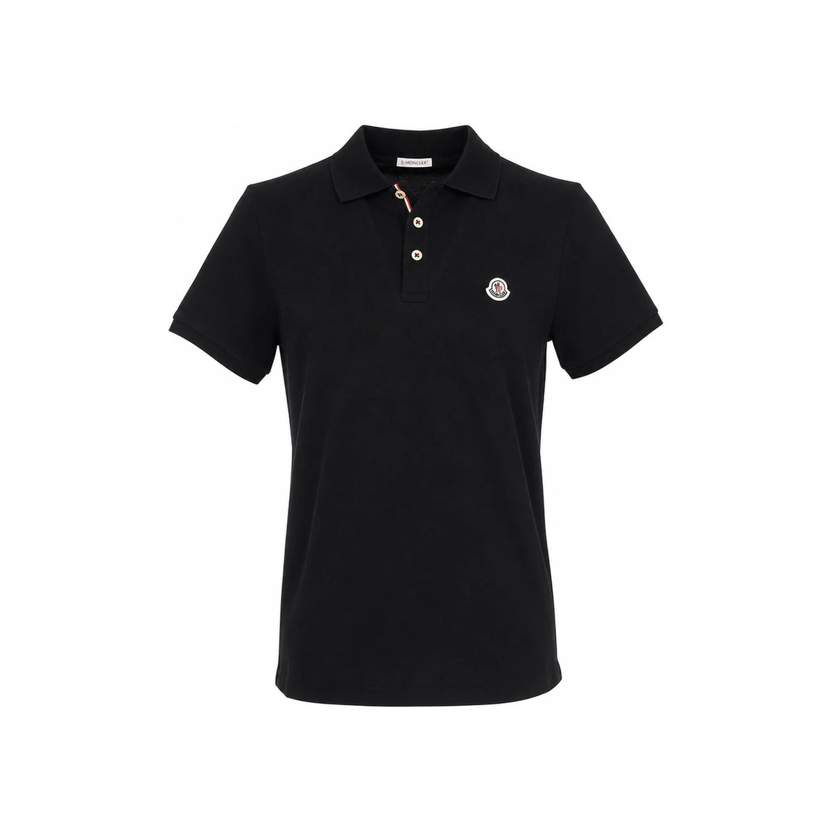 Moncler Maglia Men’s Polo Short Sleeve T-Shirt Black Cotton