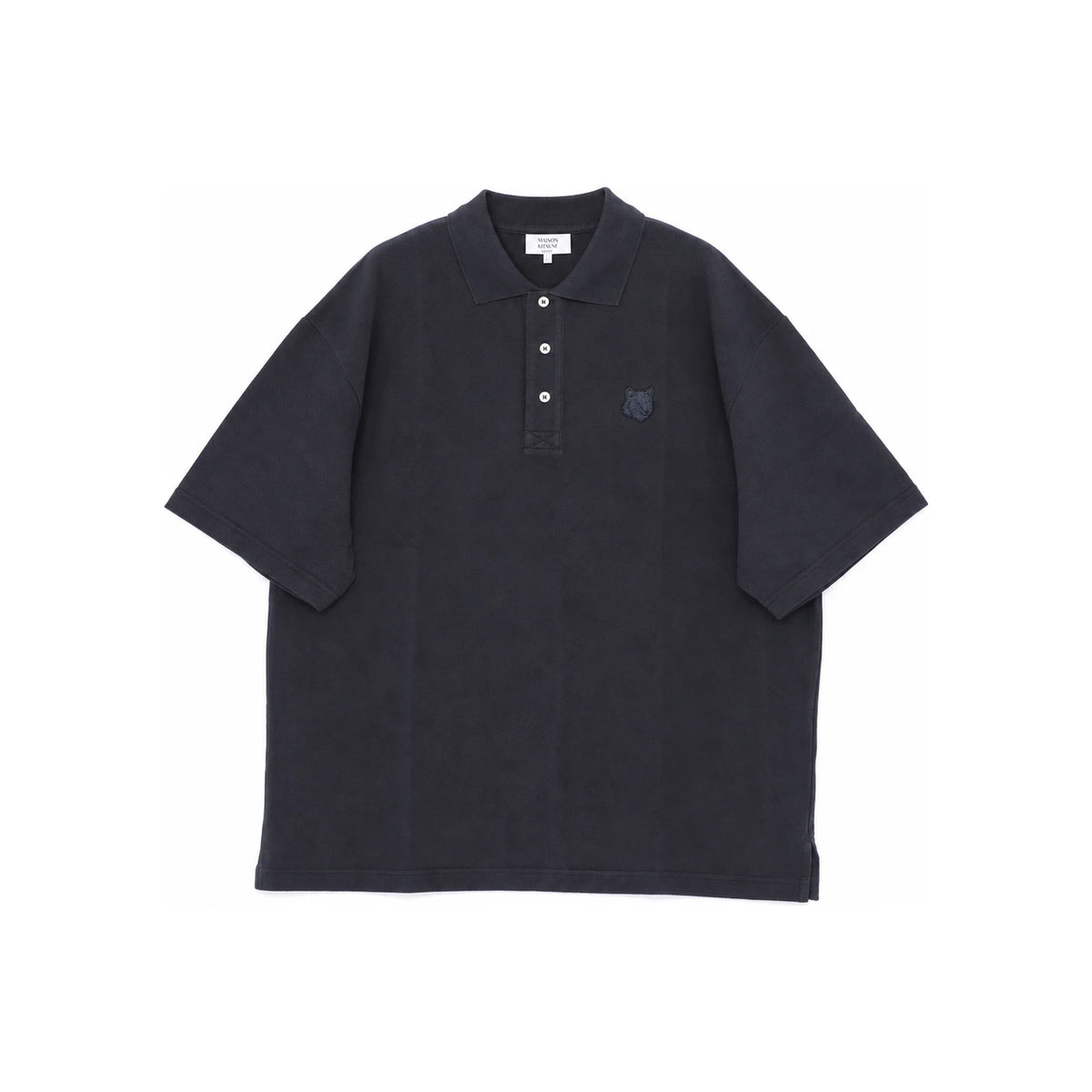 Maison Kitsune Fox Head Logo Men’s Polo Short Sleeve T-Shirt White