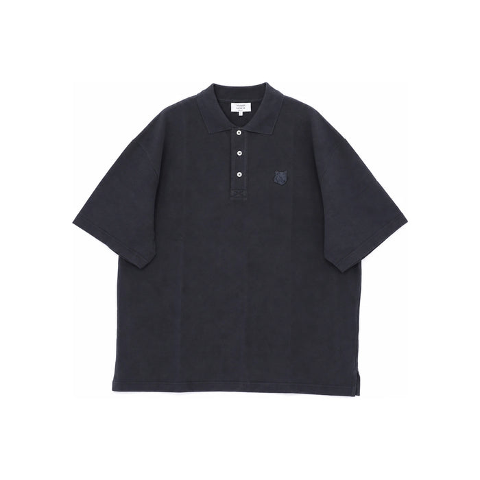 Maison Kitsune Fox Head Logo Men’s Polo Short Sleeve T-Shirt White