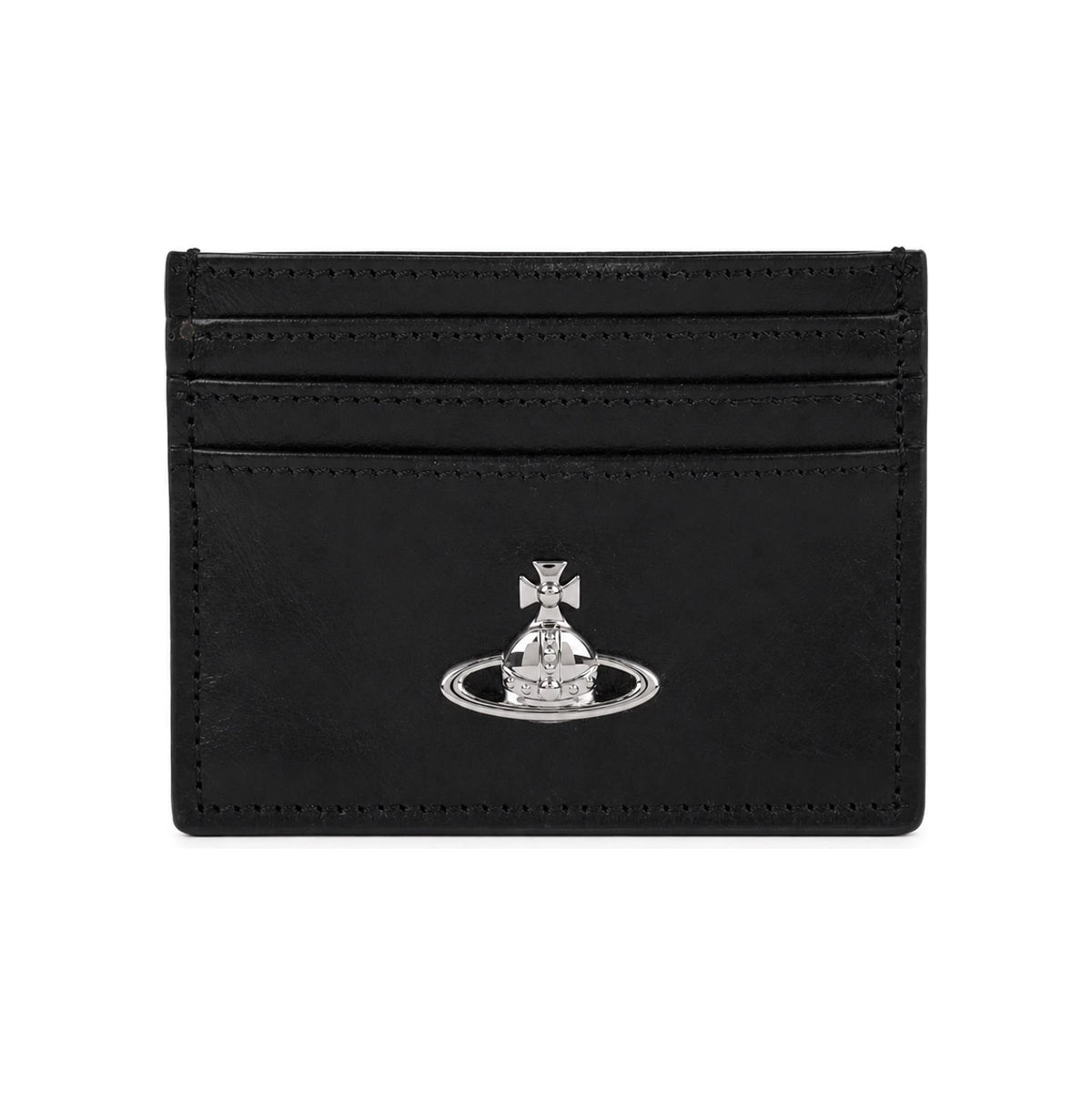 Vivienne Westwood Logo Flat Card Holder Card Case Navy Leat 54030004W L00B0 N401