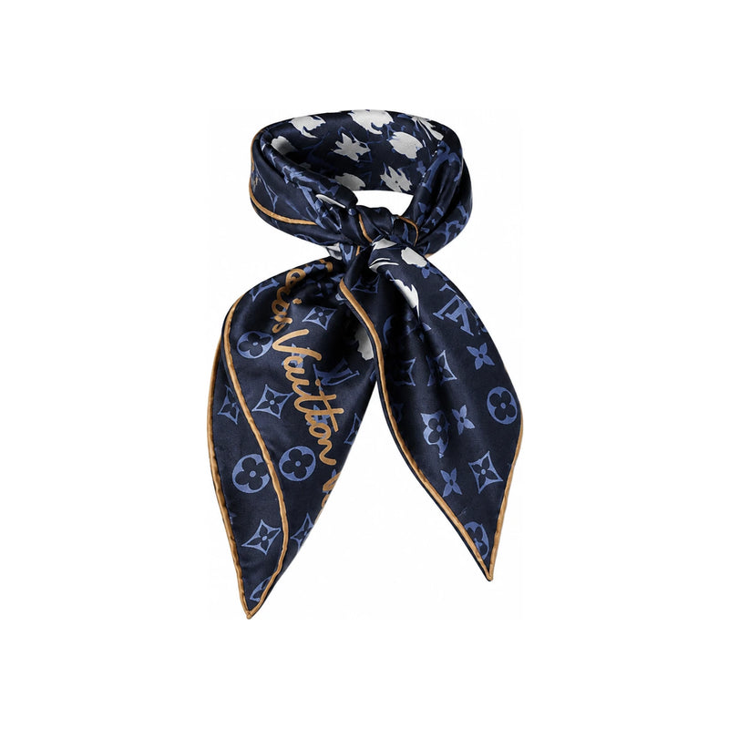 Louis Vuitton Safari Square 90 Blue Scarf