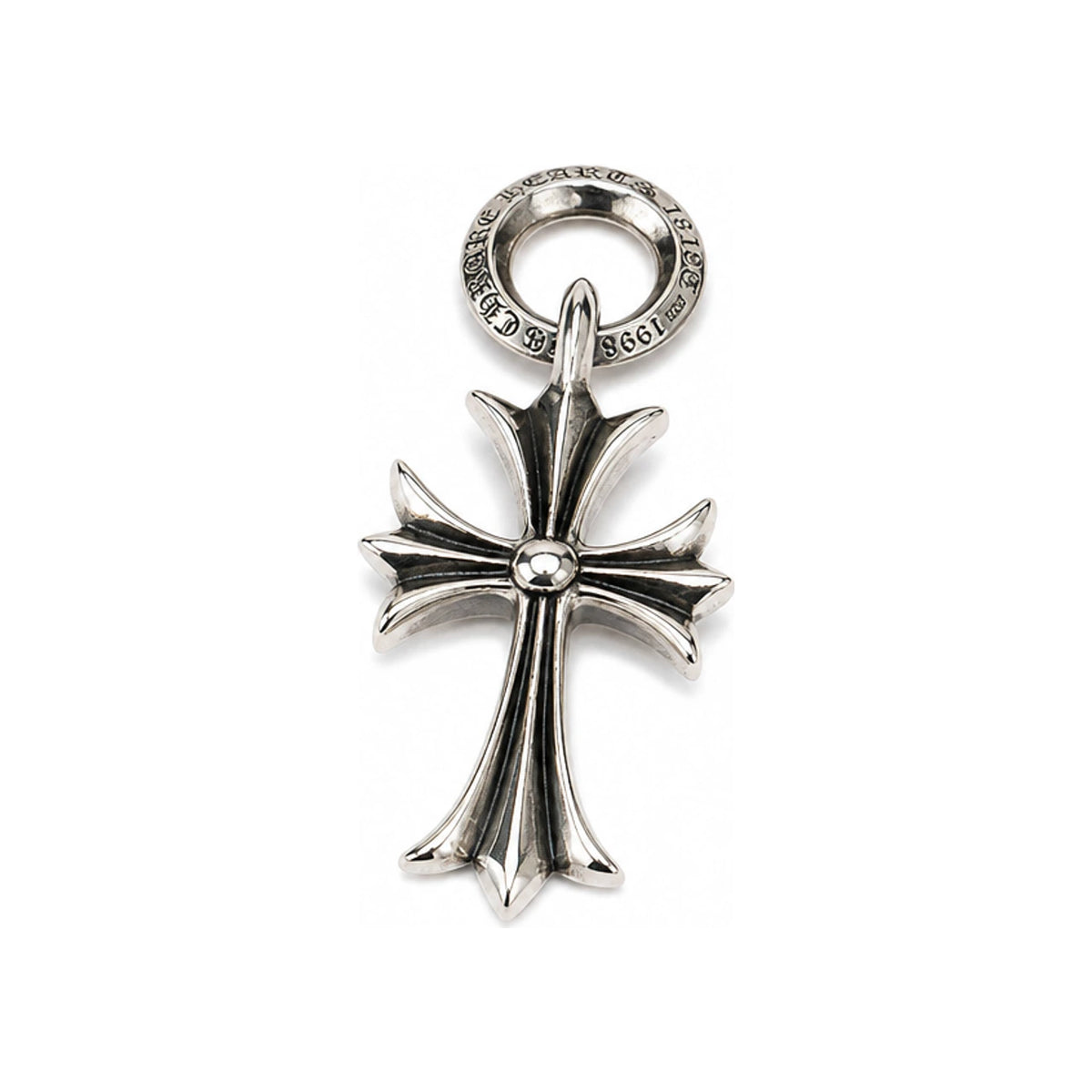 Chrome Hearts Tiny Cross Charm Pendant Necklace Unisex Sterling Silver