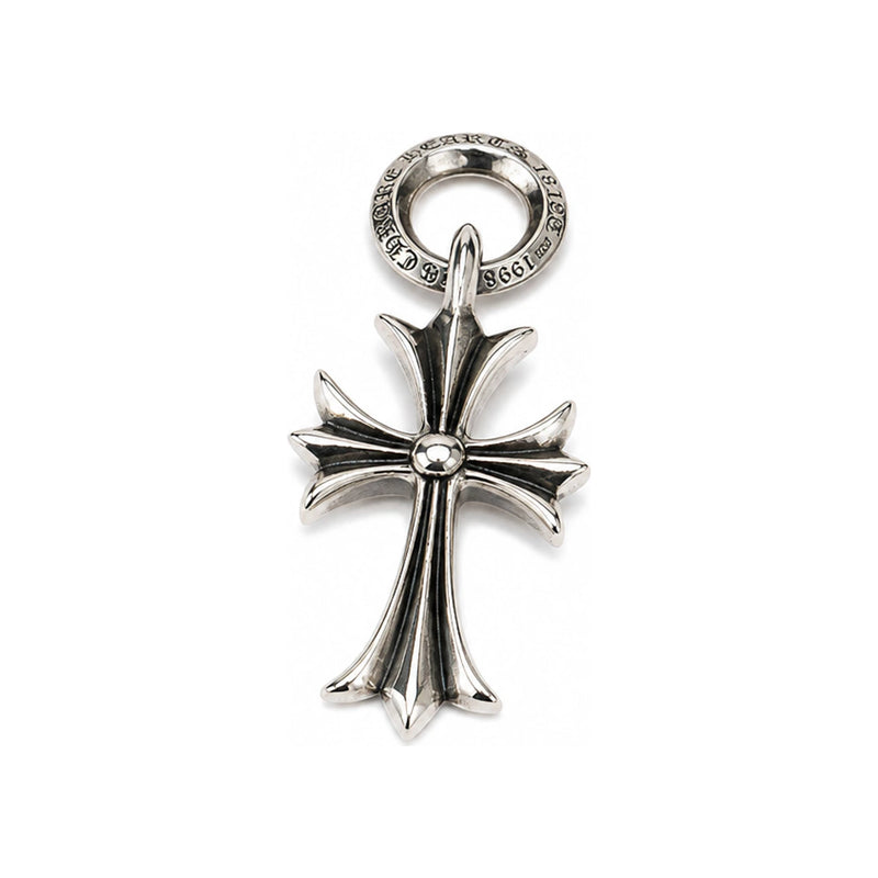 Chrome Hearts Tiny Cross Charm Pendant Necklace Unisex Sterling Silver