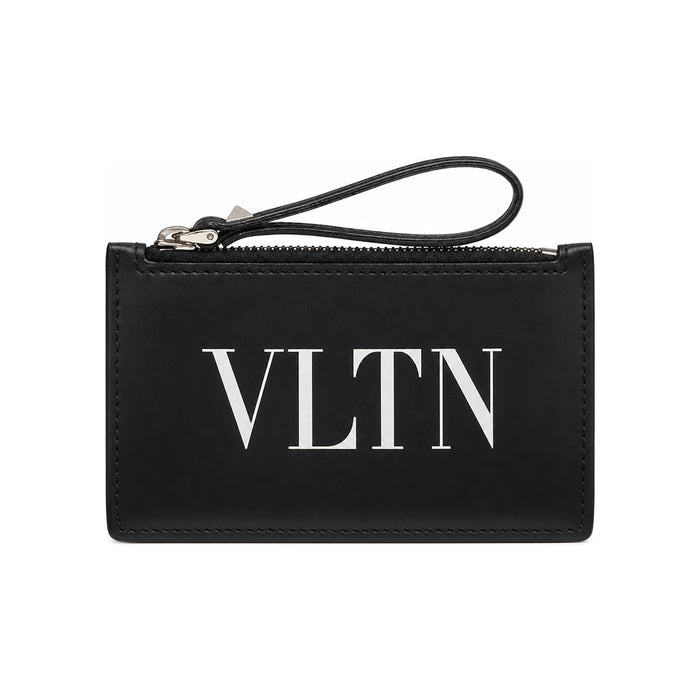 VALENTINO VLTN Leather Card Holder Wallet for Men