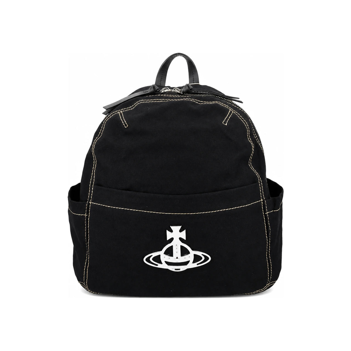 Vivienne Westwood George Medium Backpack Black Leather